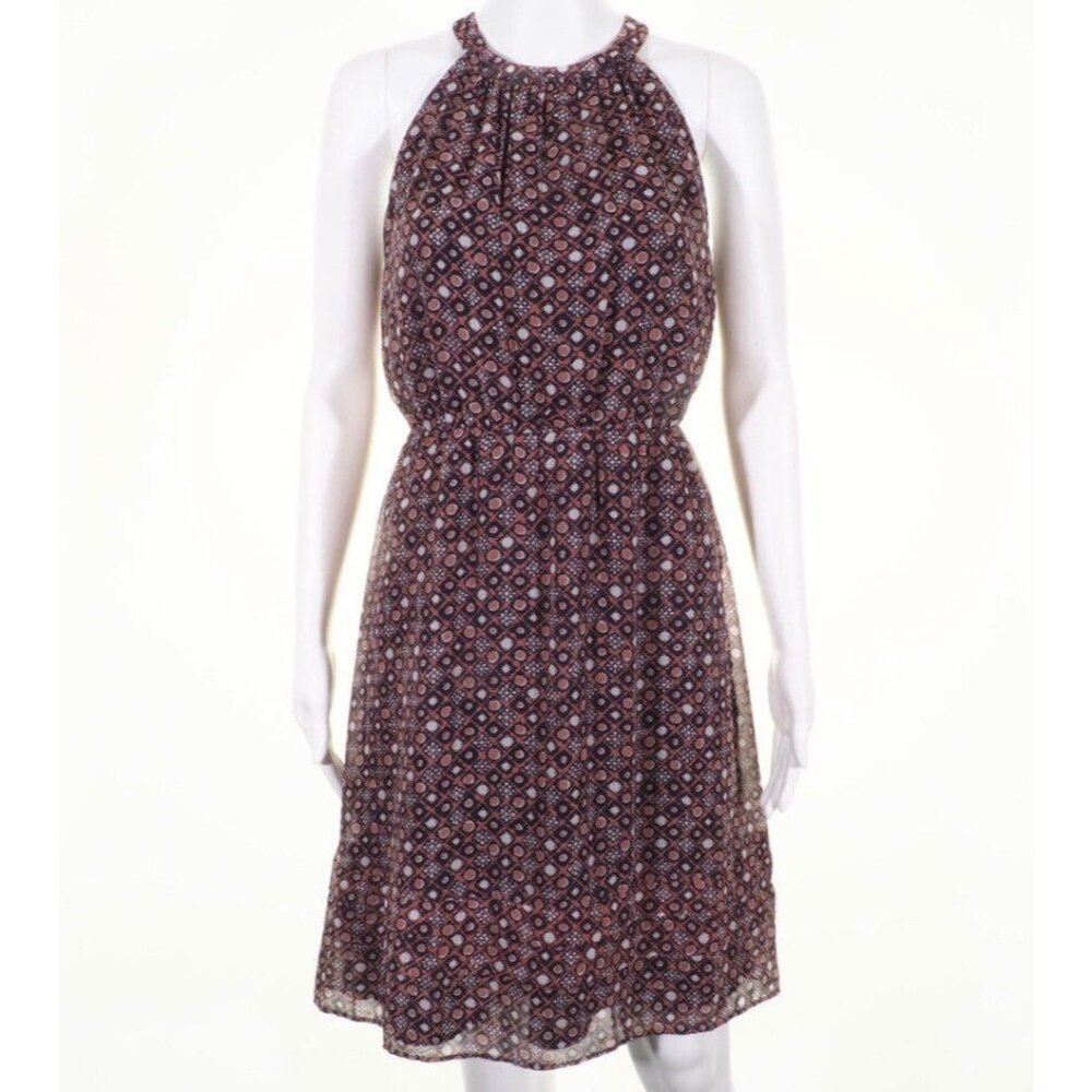 Ann Taylor Loft Geometric Sleeveless A-Line Dress Size 4 - Picture 3 of 10